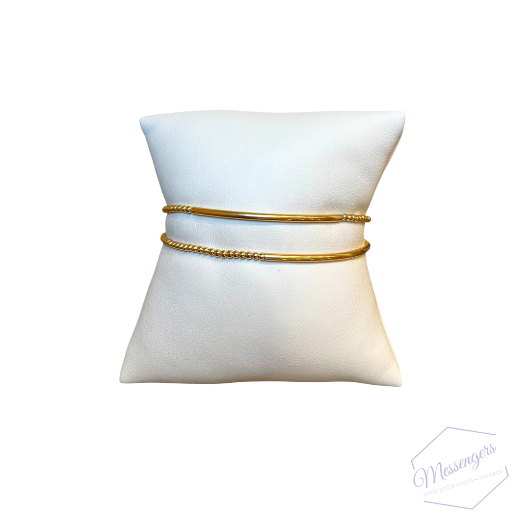 Classic Gold 2mm Bead Bracelet - Bliss Bar Gold