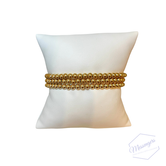 Classic Gold 4mm Bead Bracelet