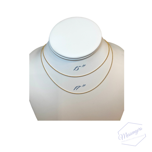 17" Choker Classic Beaded Chain - Gold