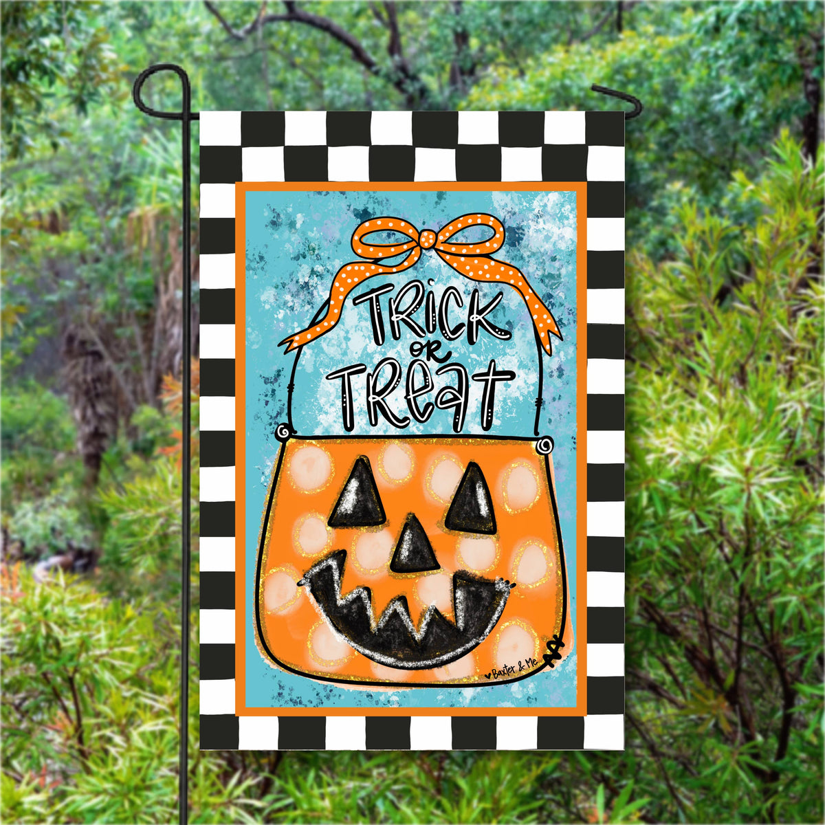 Trick or Treat Bucket Garden Flag