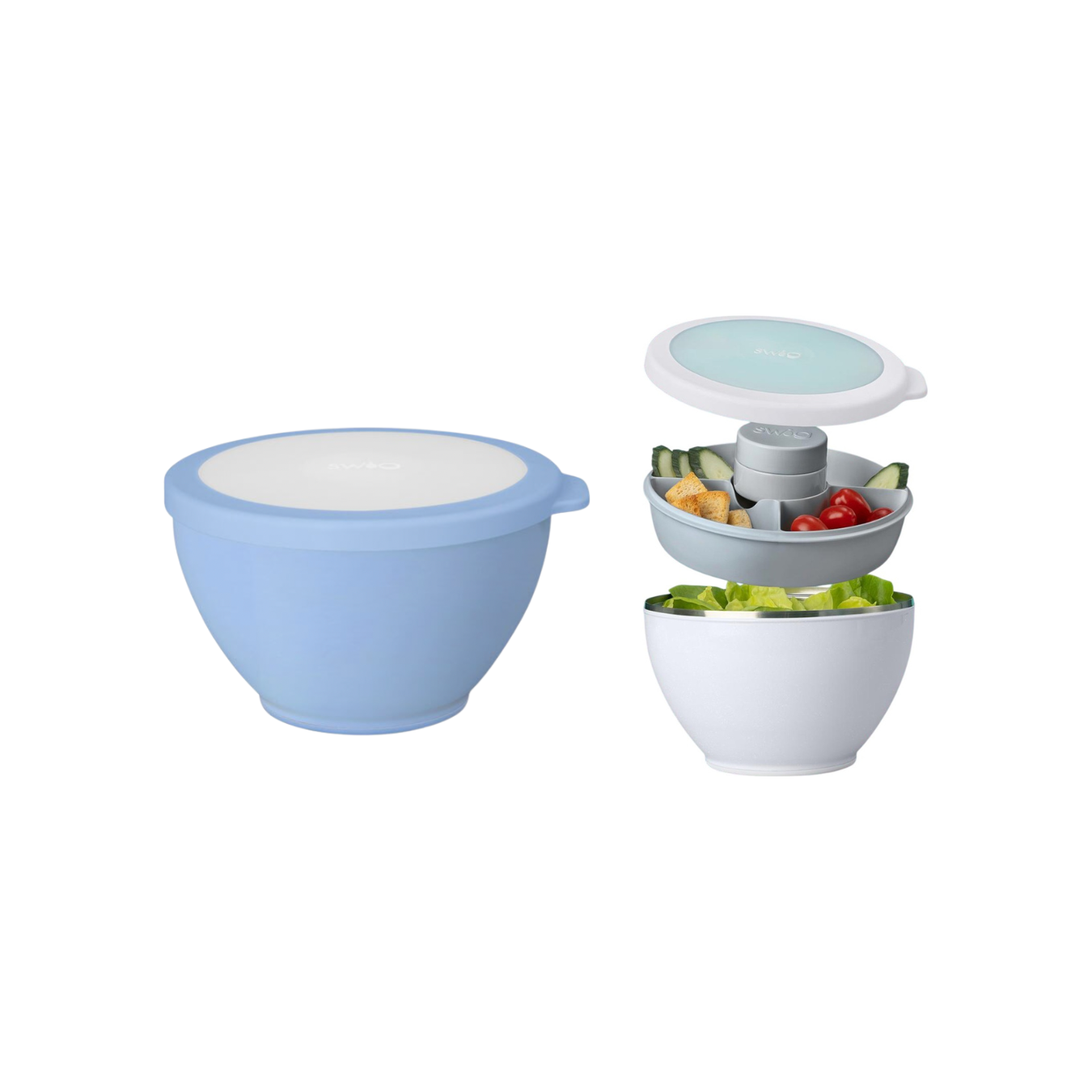Shimmer Periwinkle Lunch Bowl Set - 60oz