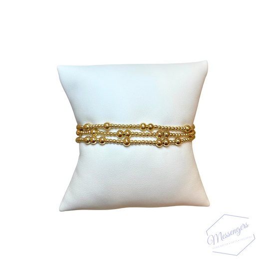 Hope Unwritten 4mm Bead Bracelet - Gold