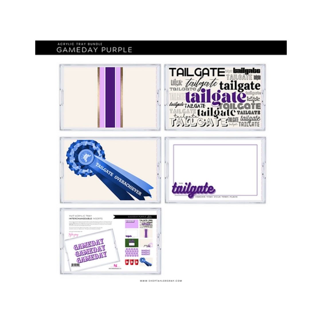 Acrylic Tray: Game Day Set