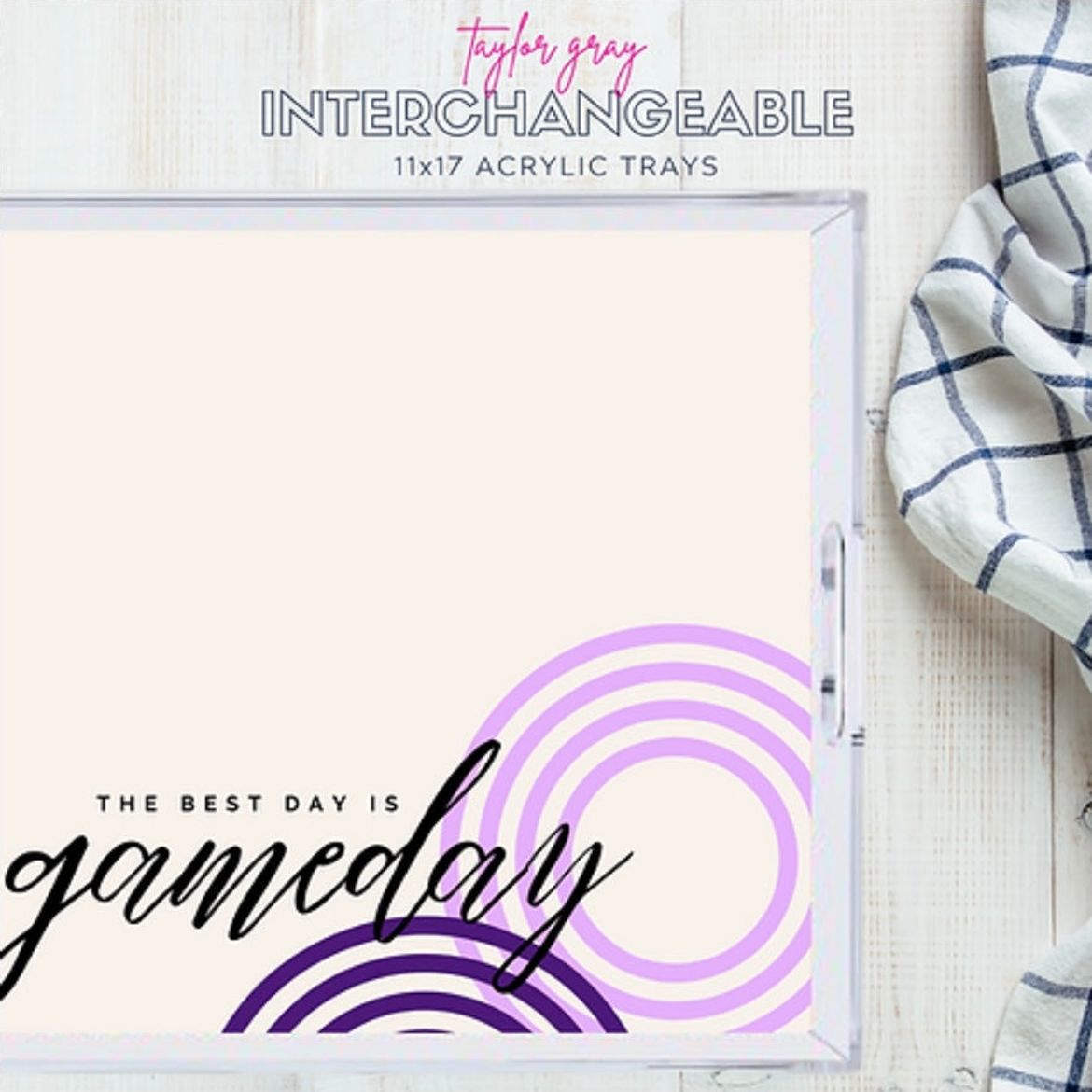 Acrylic Tray: Game Day Set