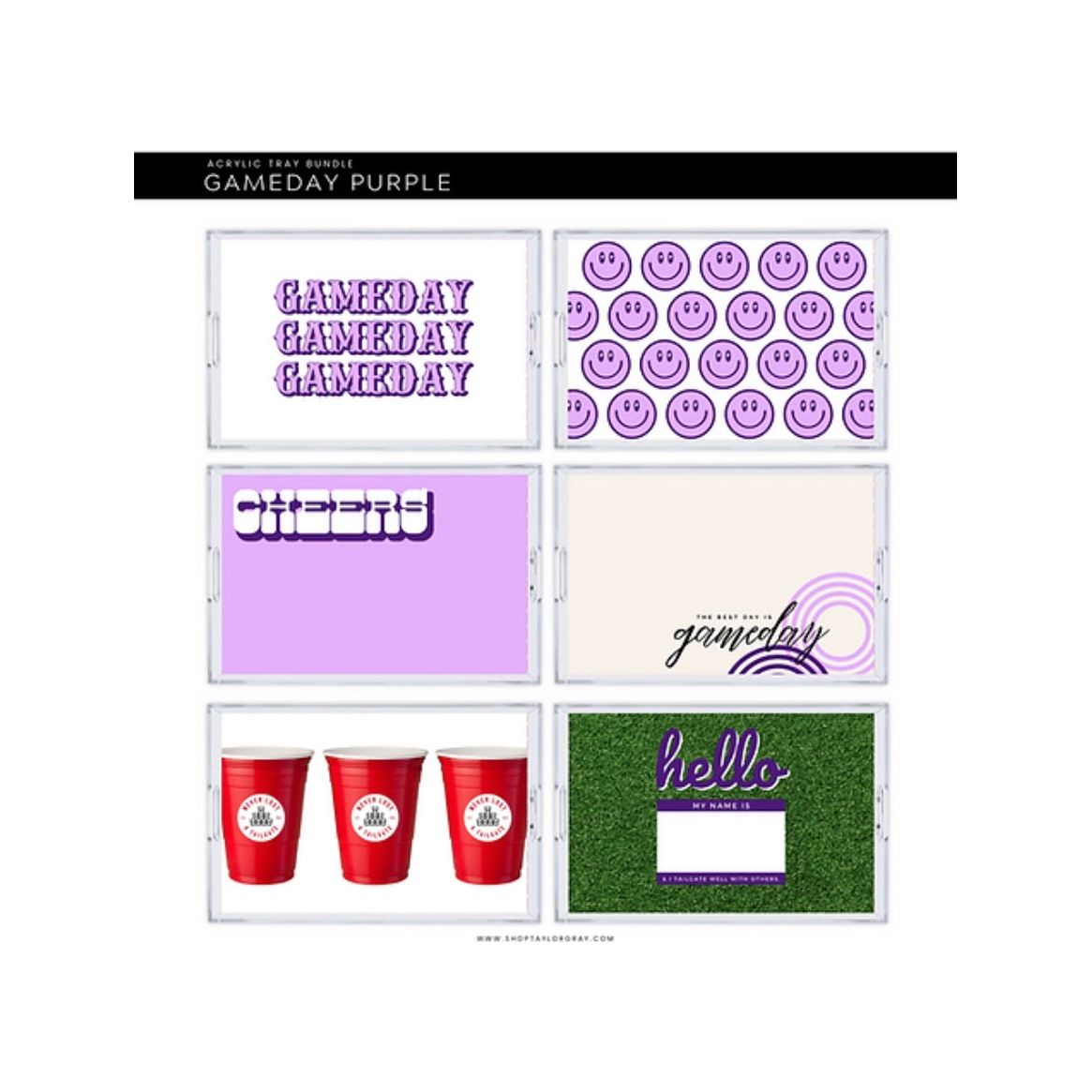 Acrylic Tray: Game Day Set