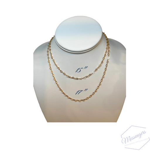 17" Choker Love Chain - Gold