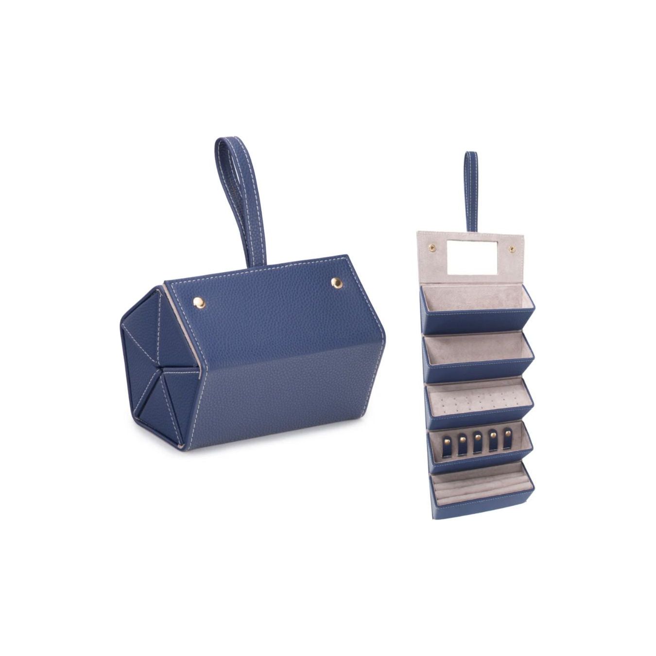 Leah Eyewear & Jewelry Case - Navy
