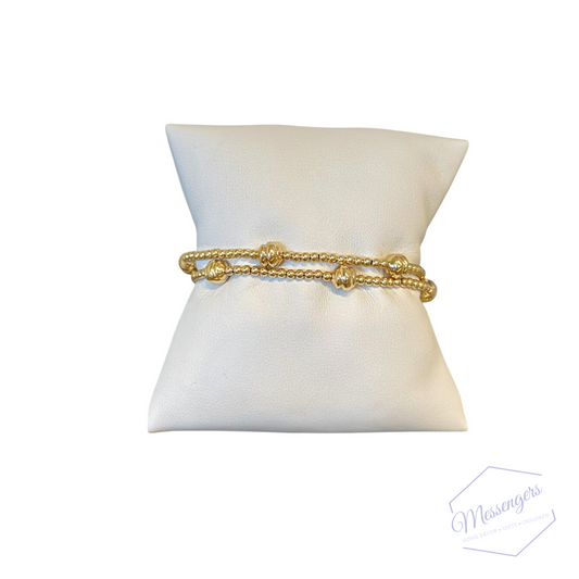 Admire Small Gold 2.5mm Bead Bracelet - Gold
