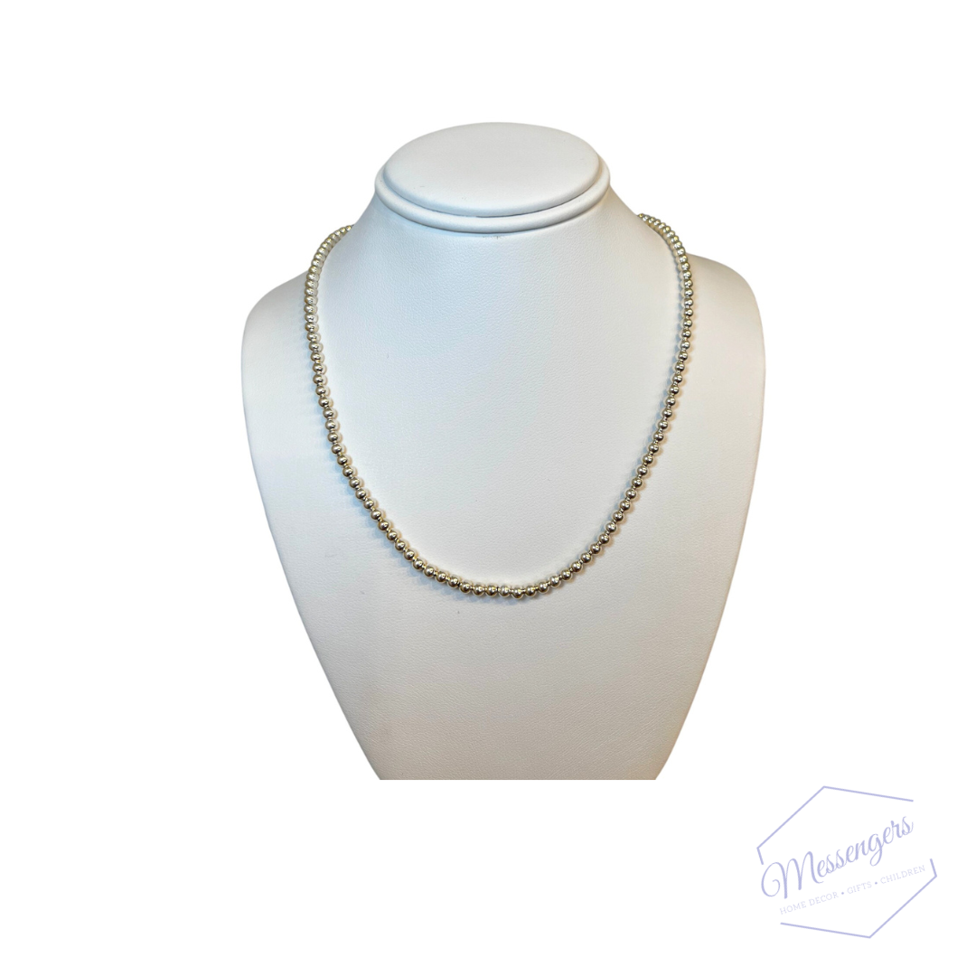 17" Choker Classic Sterling 3mm Bead