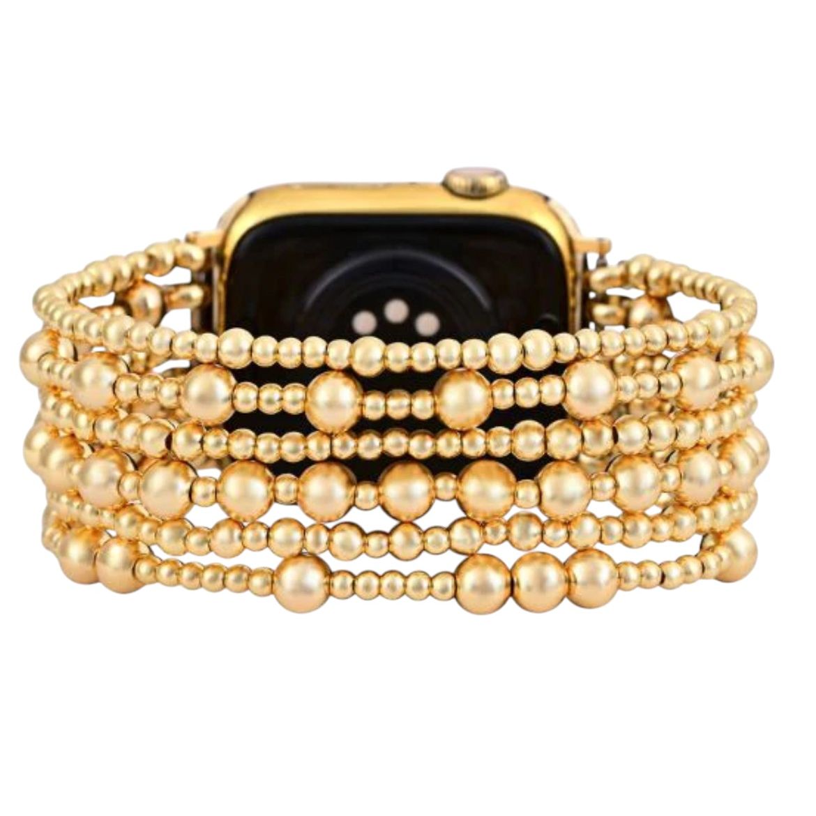 Golden Demure Stretch Apple Watch Strap: