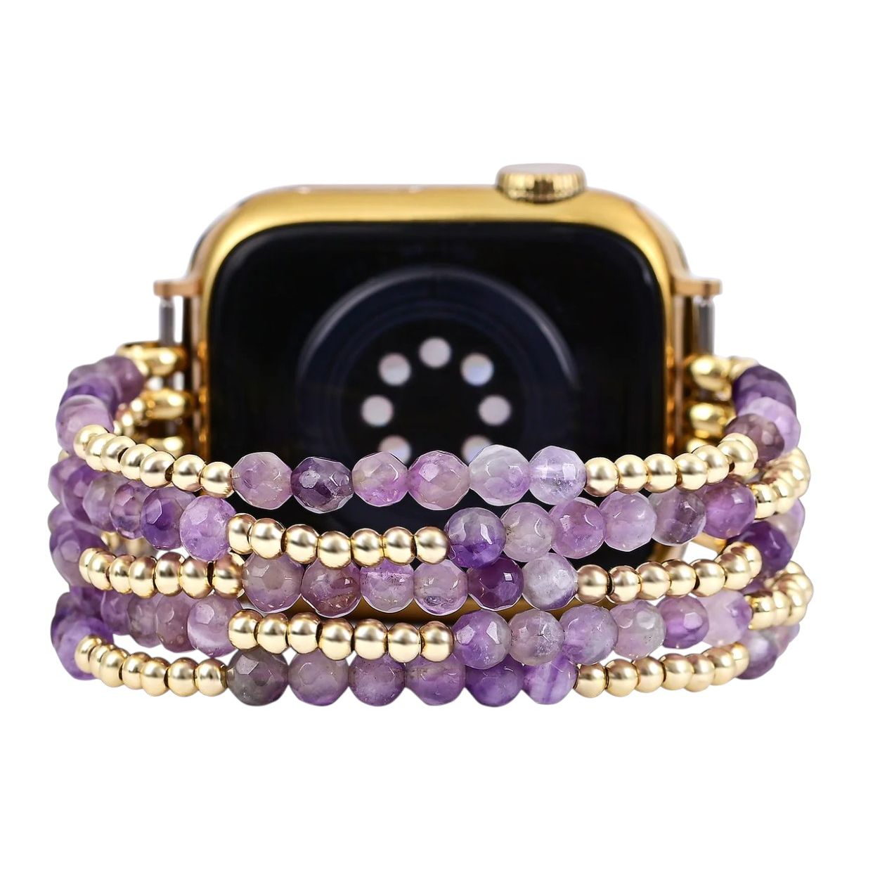 Golden Amethyst Apple Watch Strap: