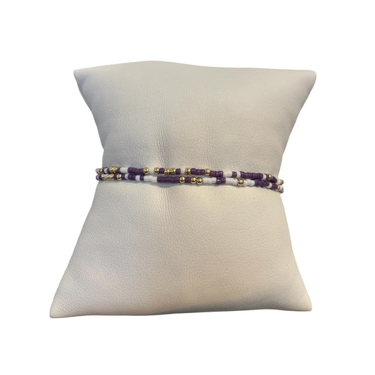 Gameday - Hope Unwritten Bracelet - Purple/White