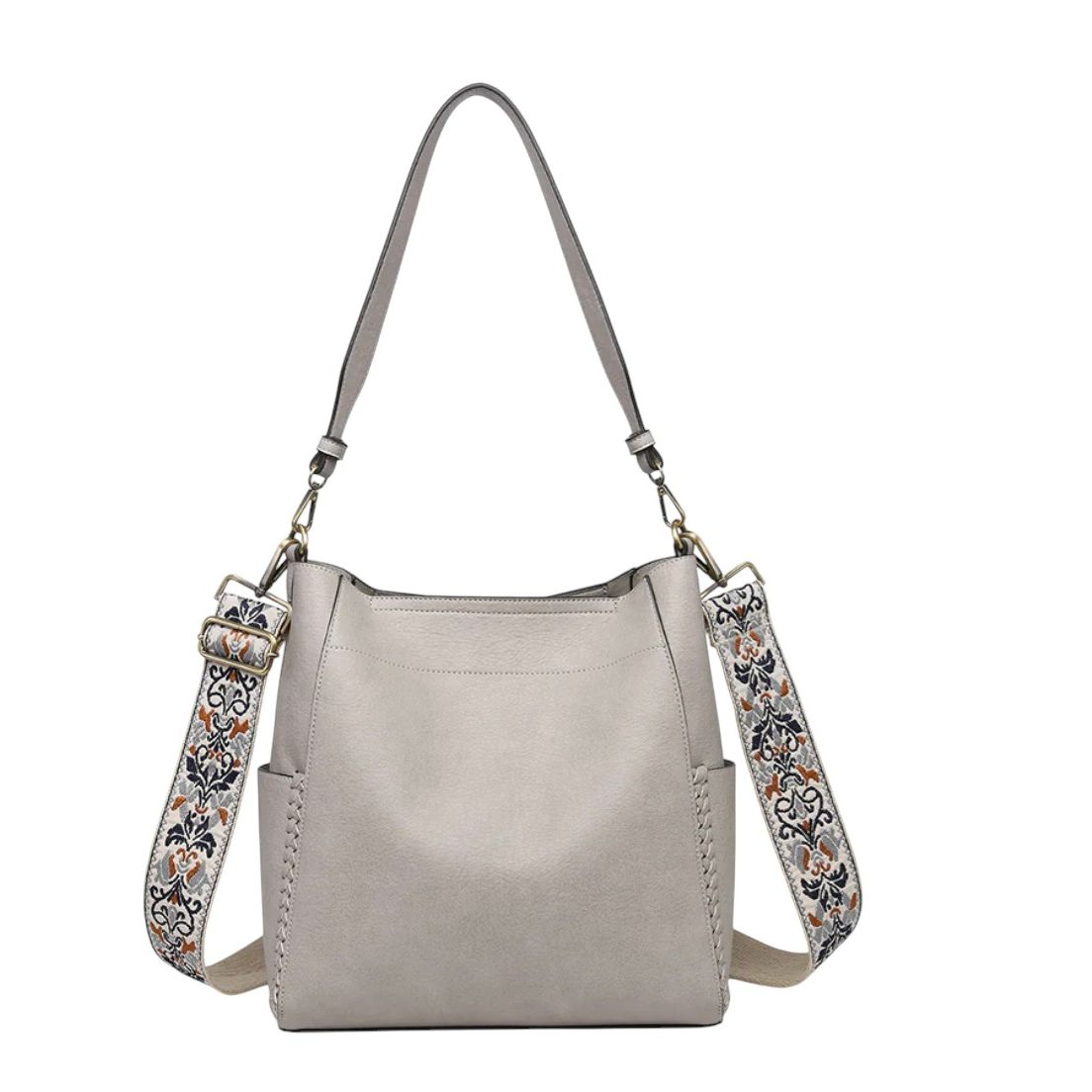 Penny 2-in-1 Bucket Bag: Grey