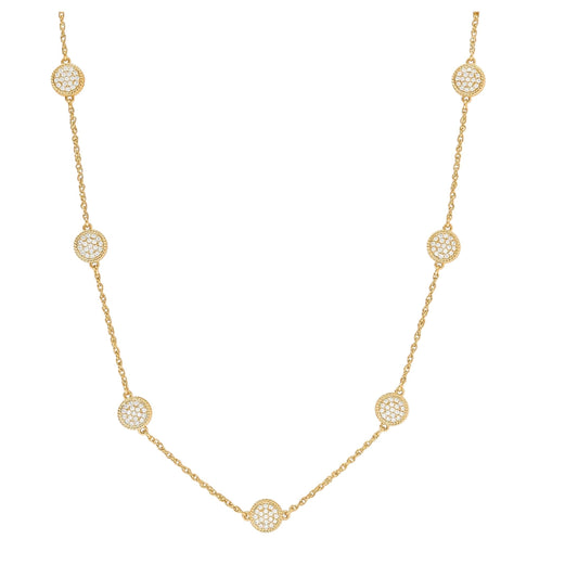 Windsor Delicate Station Necklace - Pave Cubic Zirconia