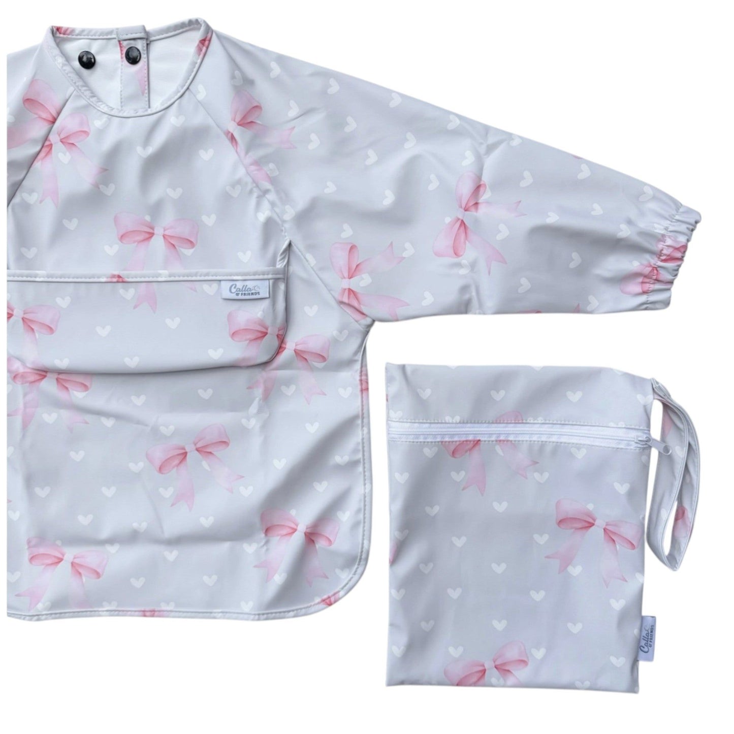 The Grayson Bib - Pink Bows