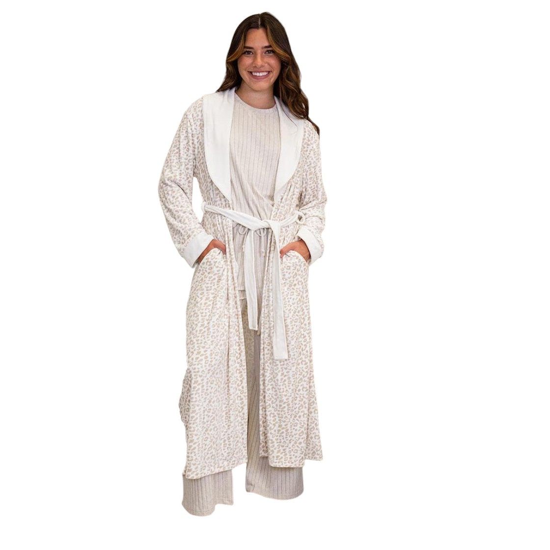 Leopard Plush Robe: