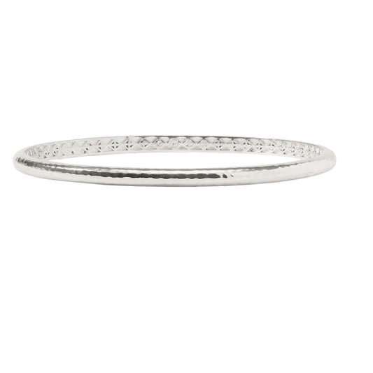 Havana Demi Bangle - Silver - S