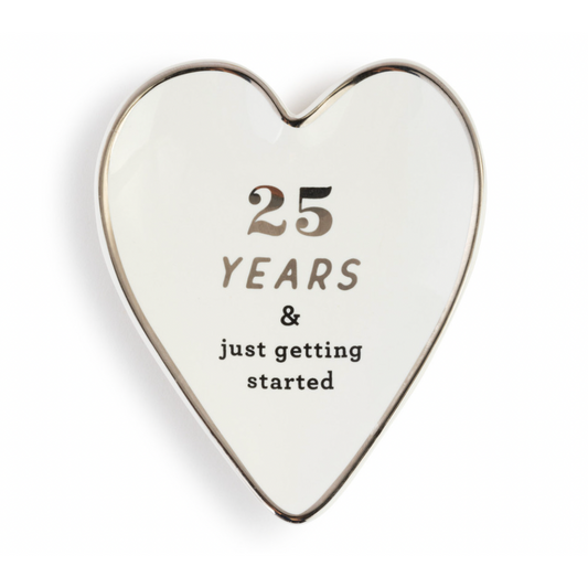 25 Years Art Heart Trinket Dish