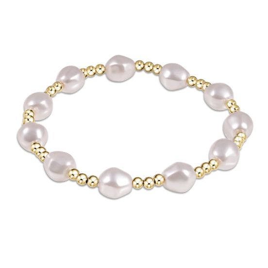 Admire Gold 3mm Bead Bracelet Pearl