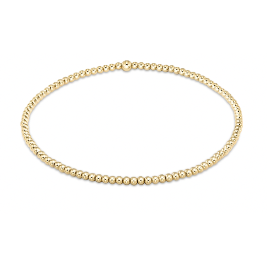 Classic Gold 2mm Bead Bracelet