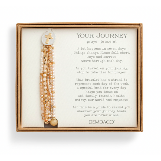 Journey Prayer Bracelet - Champagne Cross