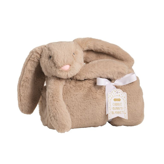Tan Bunny Cuddle Blanket