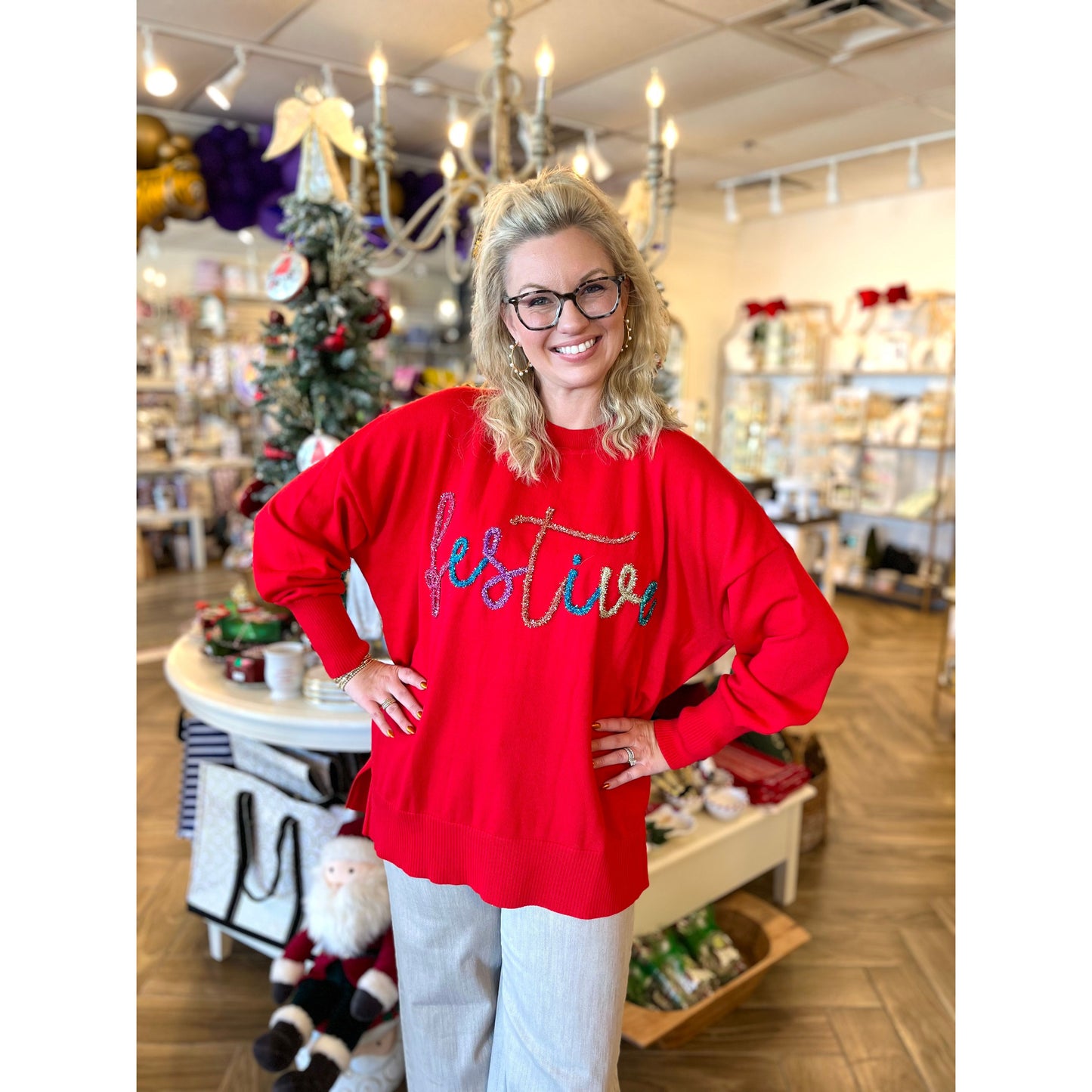 Festive Tinsel Pullover