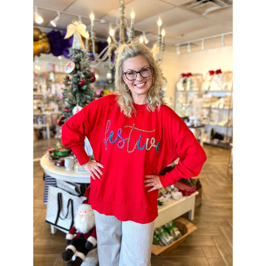 Festive Tinsel Pullover