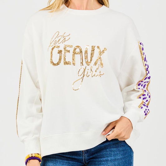 Let's Geaux Girls Pullover
