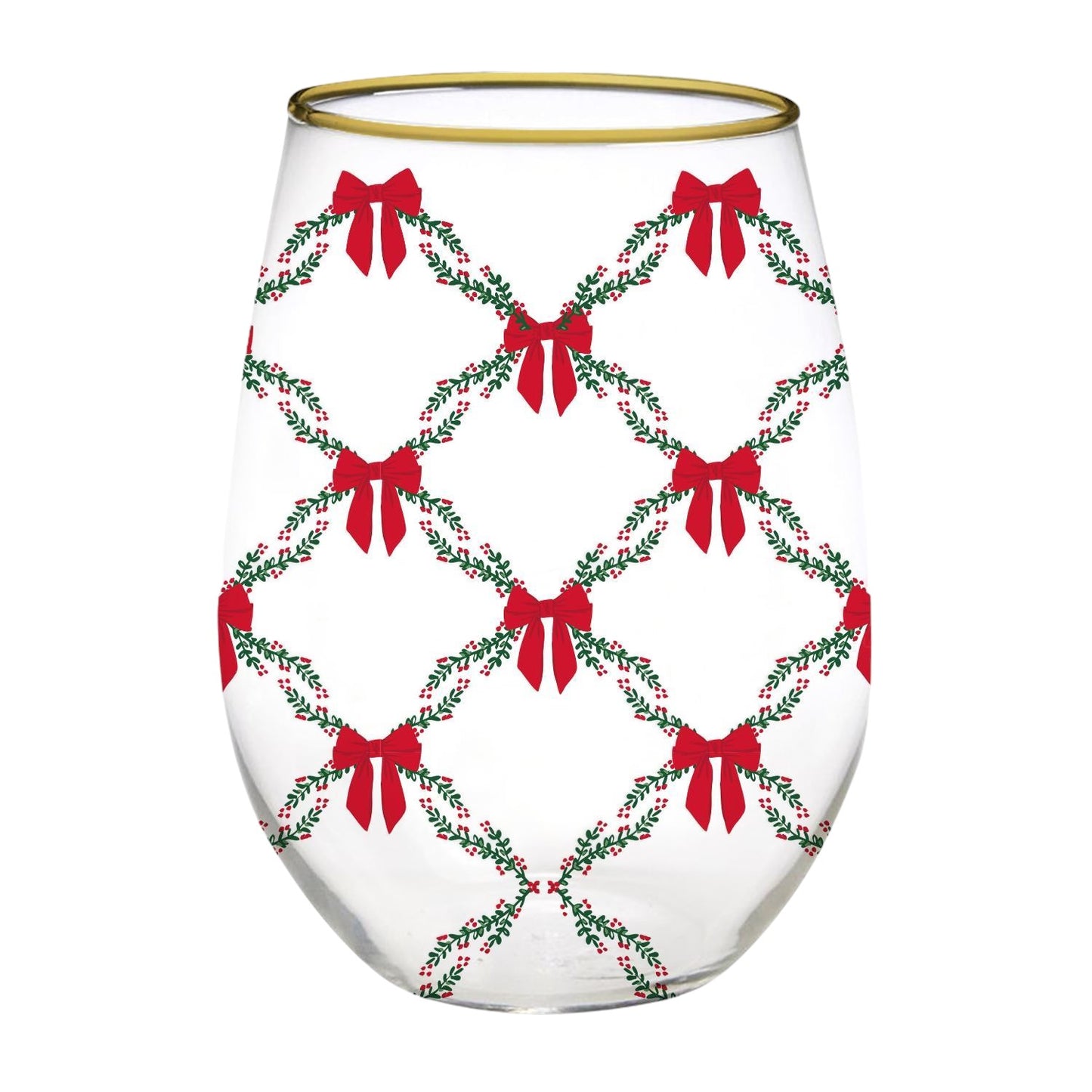 Holiday Trellis Wine Glass
