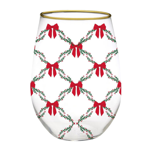 Holiday Trellis Wine Glass