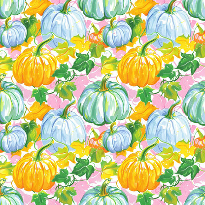 Orange & Blue Pumpkins Prosecco Bottle Wrap