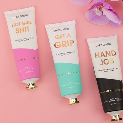 Get A Grip - Funny Hand Cream Gift, Sea Salt Citrus + Neroli