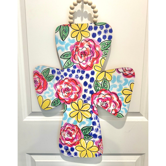 Floral Cross Hanger