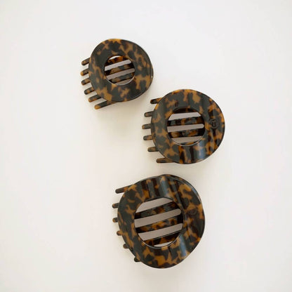 Tortoise | Small | Flat Open Circle Hair Clip