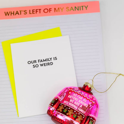 We're Nice Normal Family - Glass Ornament, Holiday Gift