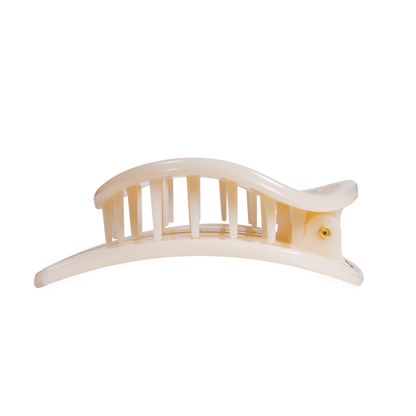 Almond Beige | Large | Flat Circle Hair Clip