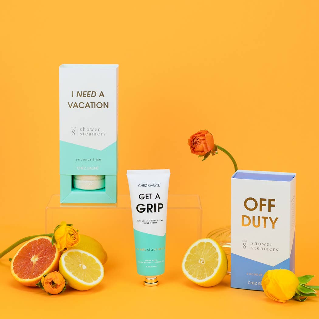 Get A Grip - Funny Hand Cream Gift, Sea Salt Citrus + Neroli