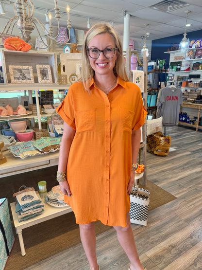 Golden Era Button Dress: