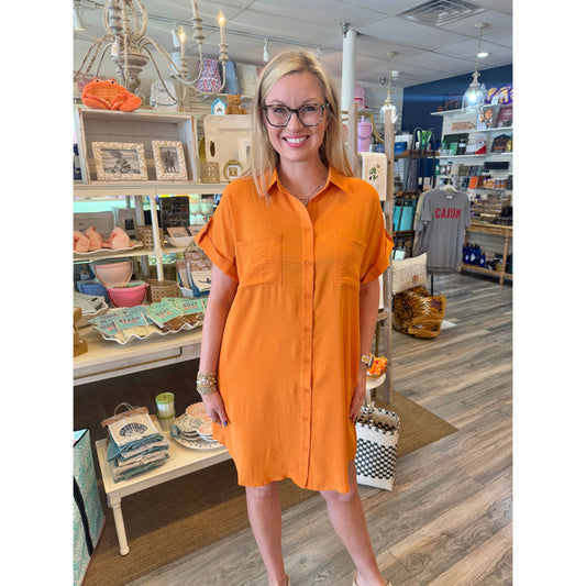 Golden Era Button Dress:
