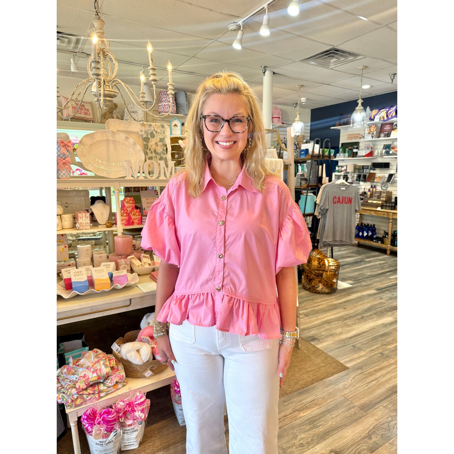 Patch Pocket Wide Leg: White