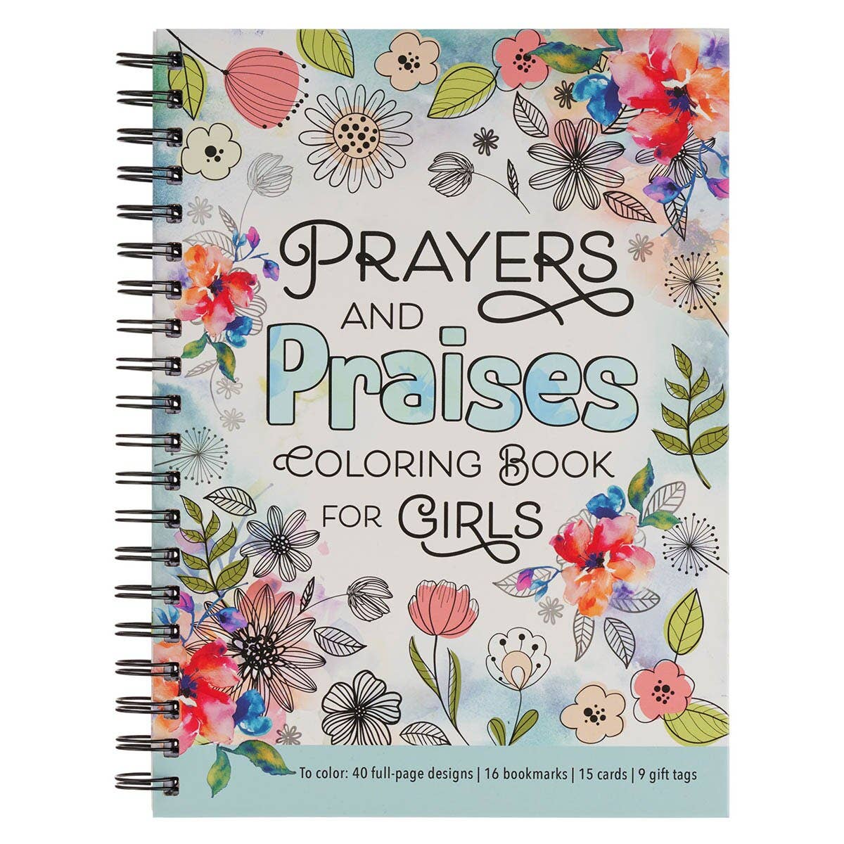 Coloring Book: Spiral Prayers & Praises for Girls