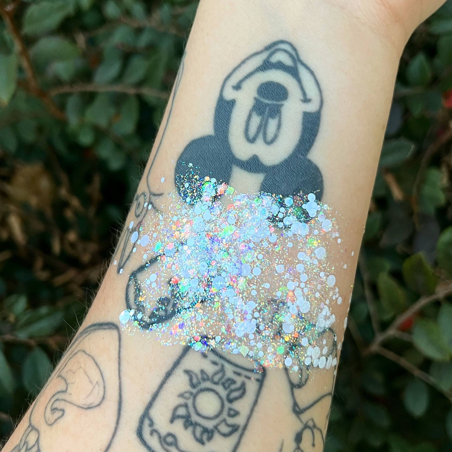 Bridal Bride Wedding White Iridescent Face and Body Glitter