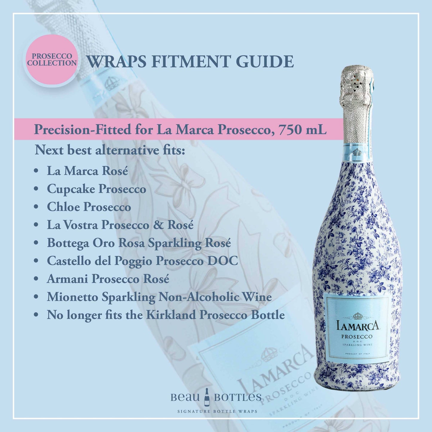 Orange & Blue Pumpkins Prosecco Bottle Wrap