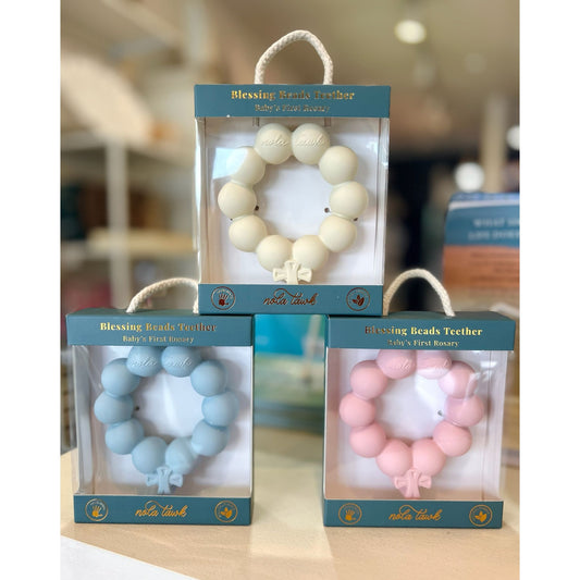 White: Blessing Beads Teether