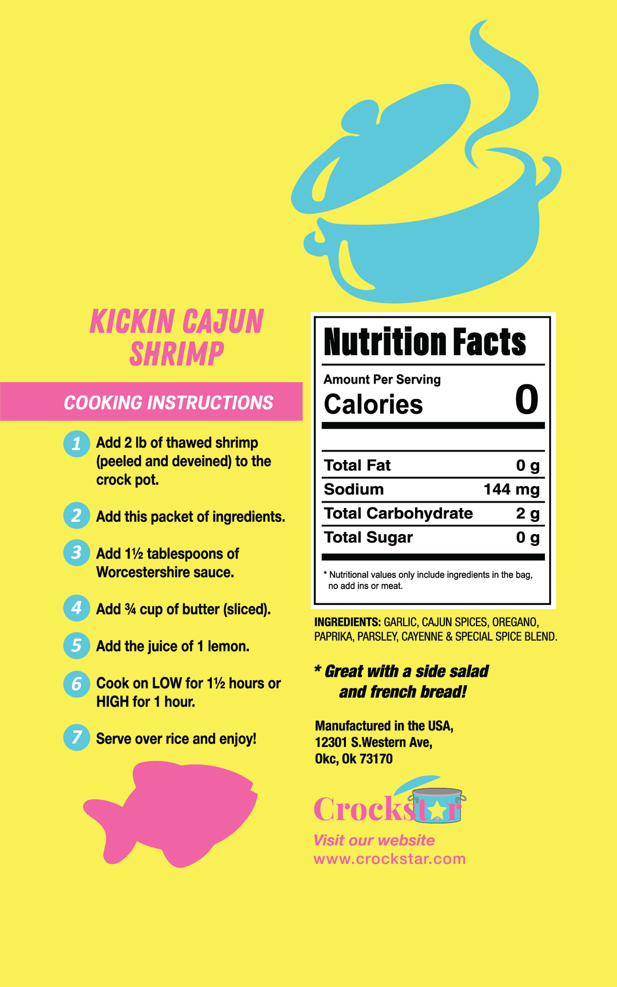 Kickin Cajun Shrimp: Crock Pot Meal