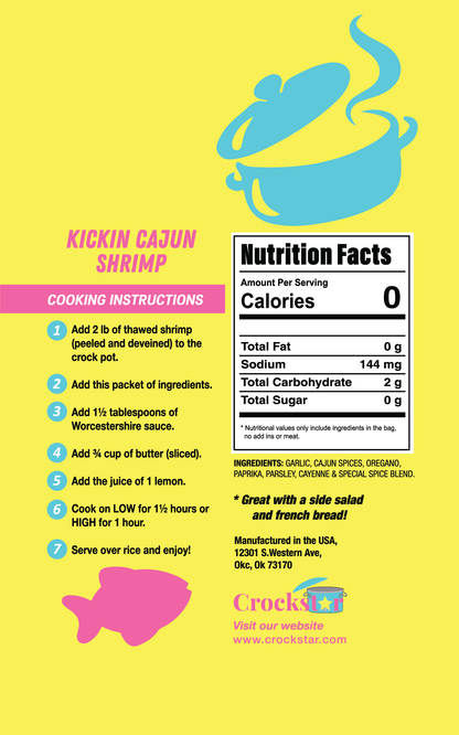Kickin Cajun Shrimp: Crock Pot Meal