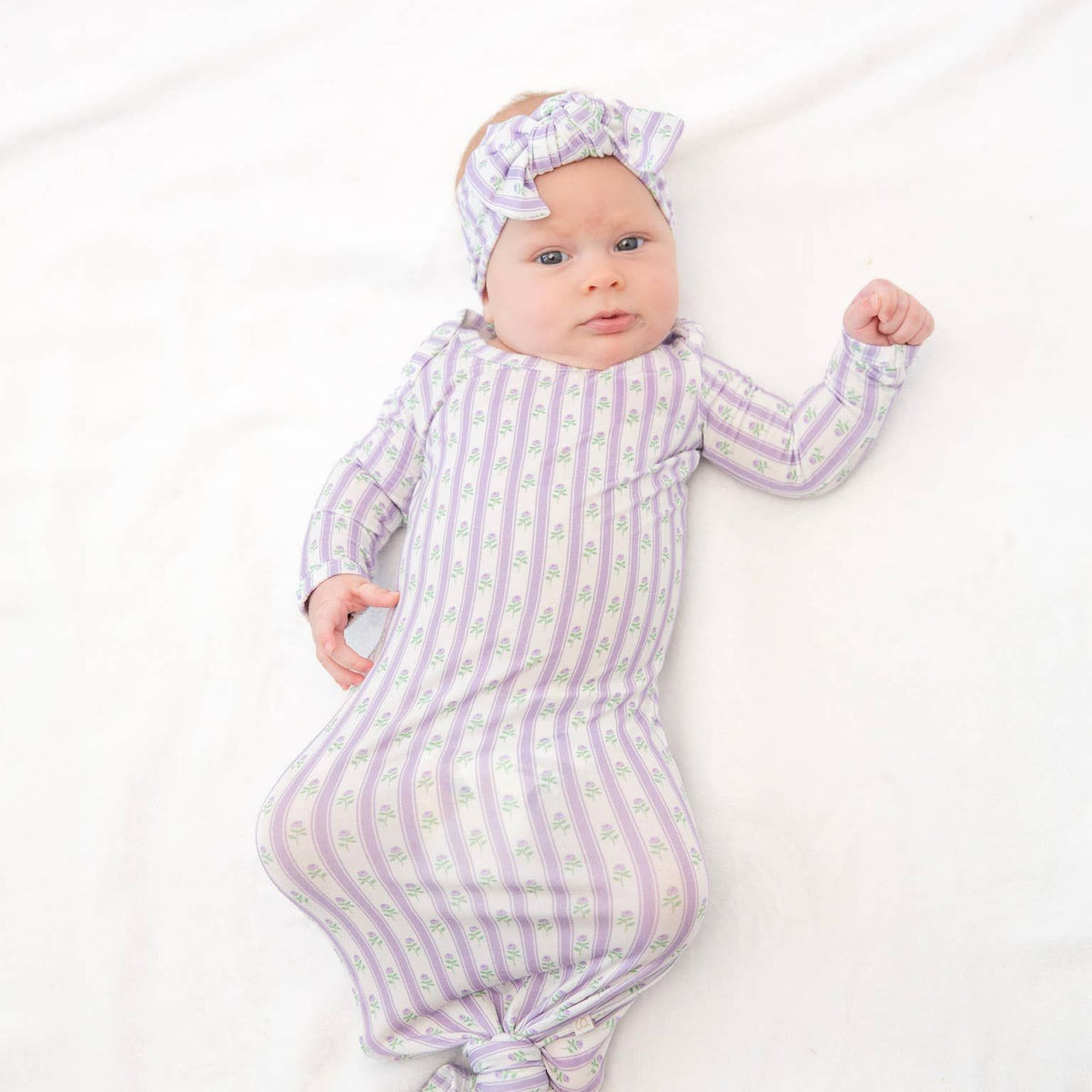 Lilac Ribbons Knotted Gown