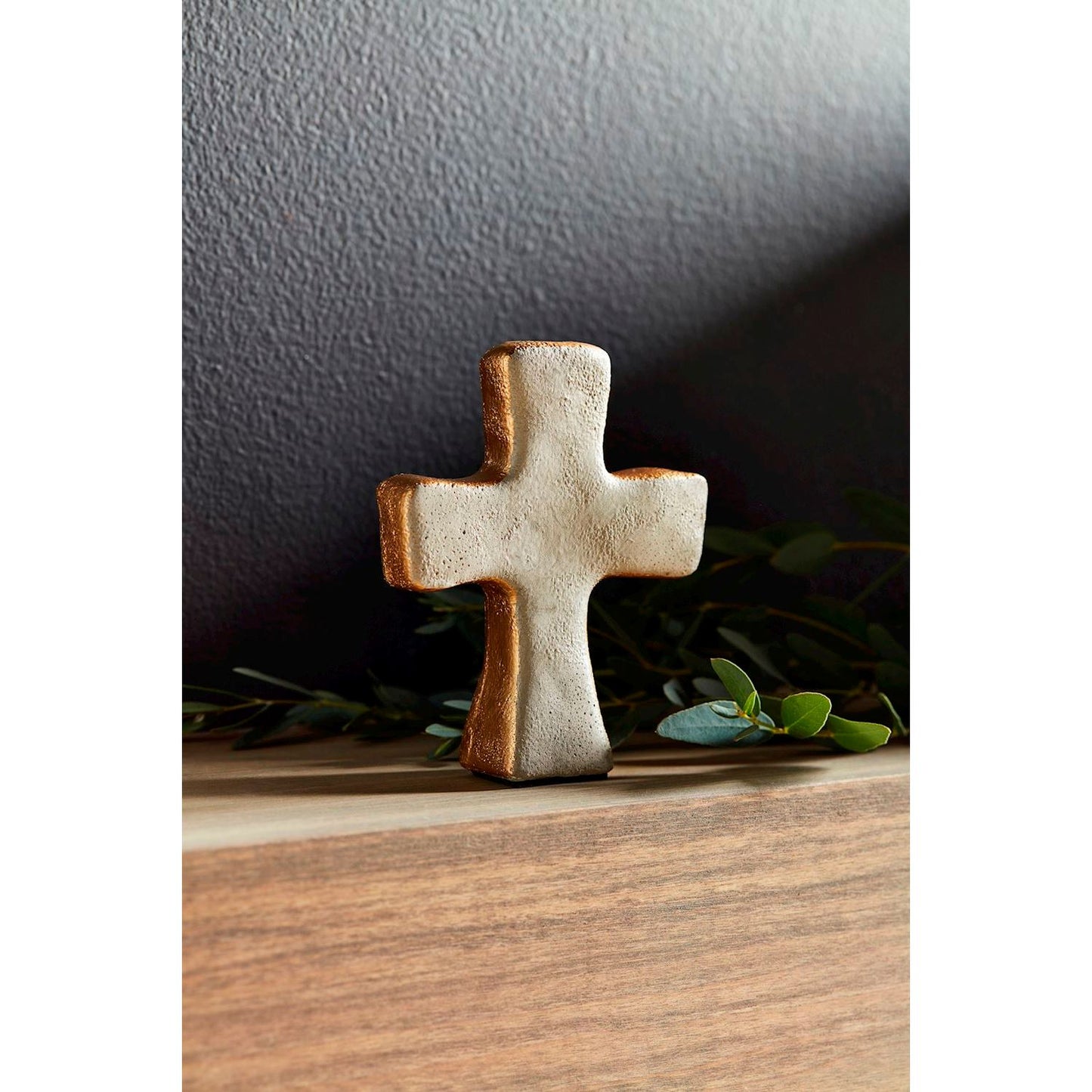 Concrete + Gold Cross Sitter