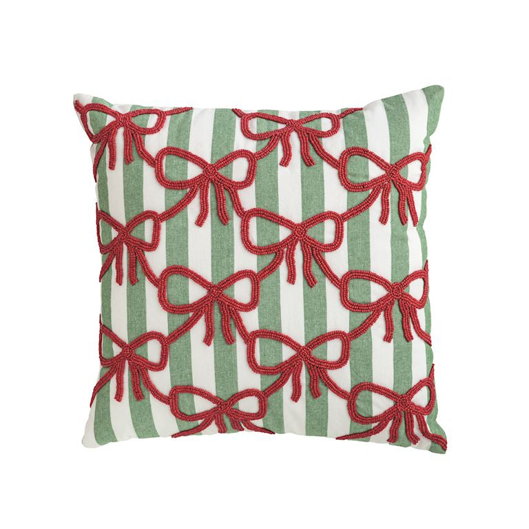 Beaded Bow Pillow
